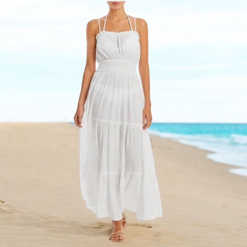 NWT Aqua Swim tiered coverup dress